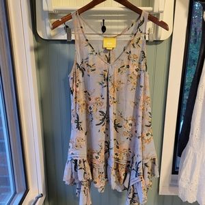 Anthropologie/Maeve floral tank size medium
